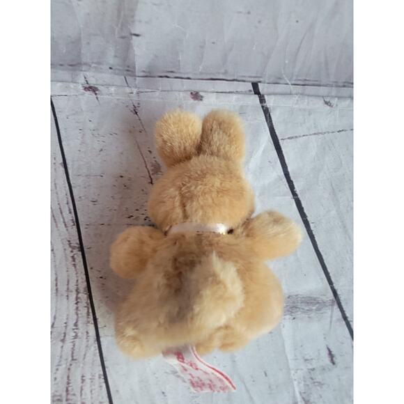 Vintage Russ Berrie Bunny Rabbit 4" Brown Stuffed Plush Mini Small Easter Animal - Picture 3 of 5
